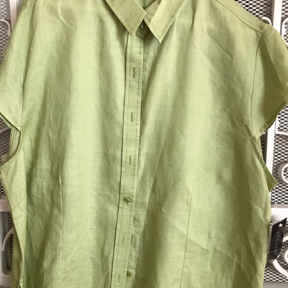 Blouse mint green length 26 inch 100% ramie